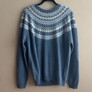 Peter Millar Crown Crafted Brunhall Fair Isle Crewneck Wool & Cashmere Blend XL